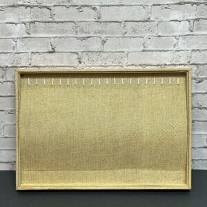 Jewelry Display Tray Organizer 20 Hooks for Necklaces Earrings Tan